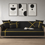 Premium Ultrasonic Quilted Sofa Cover - Beige - Anti Slip